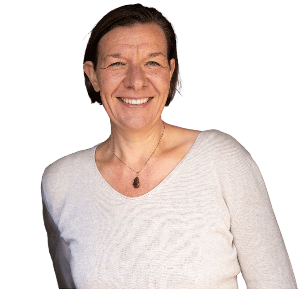 Claudia Ostwald im weißen pulli